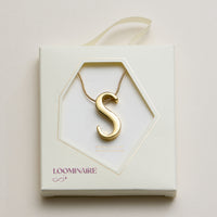 Personalized Initial Letter Pendant Gold Dipped Necklace – Gold & Silver Alphabet Charm Jewelry