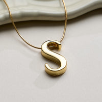 Personalized Initial Letter Pendant Gold Dipped Necklace – Gold & Silver Alphabet Charm Jewelry