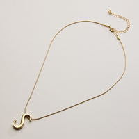 Personalized Initial Letter Pendant Gold Dipped Necklace – Gold & Silver Alphabet Charm Jewelry