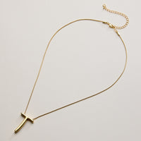Personalized Initial Letter Pendant Gold Dipped Necklace – Gold & Silver Alphabet Charm Jewelry