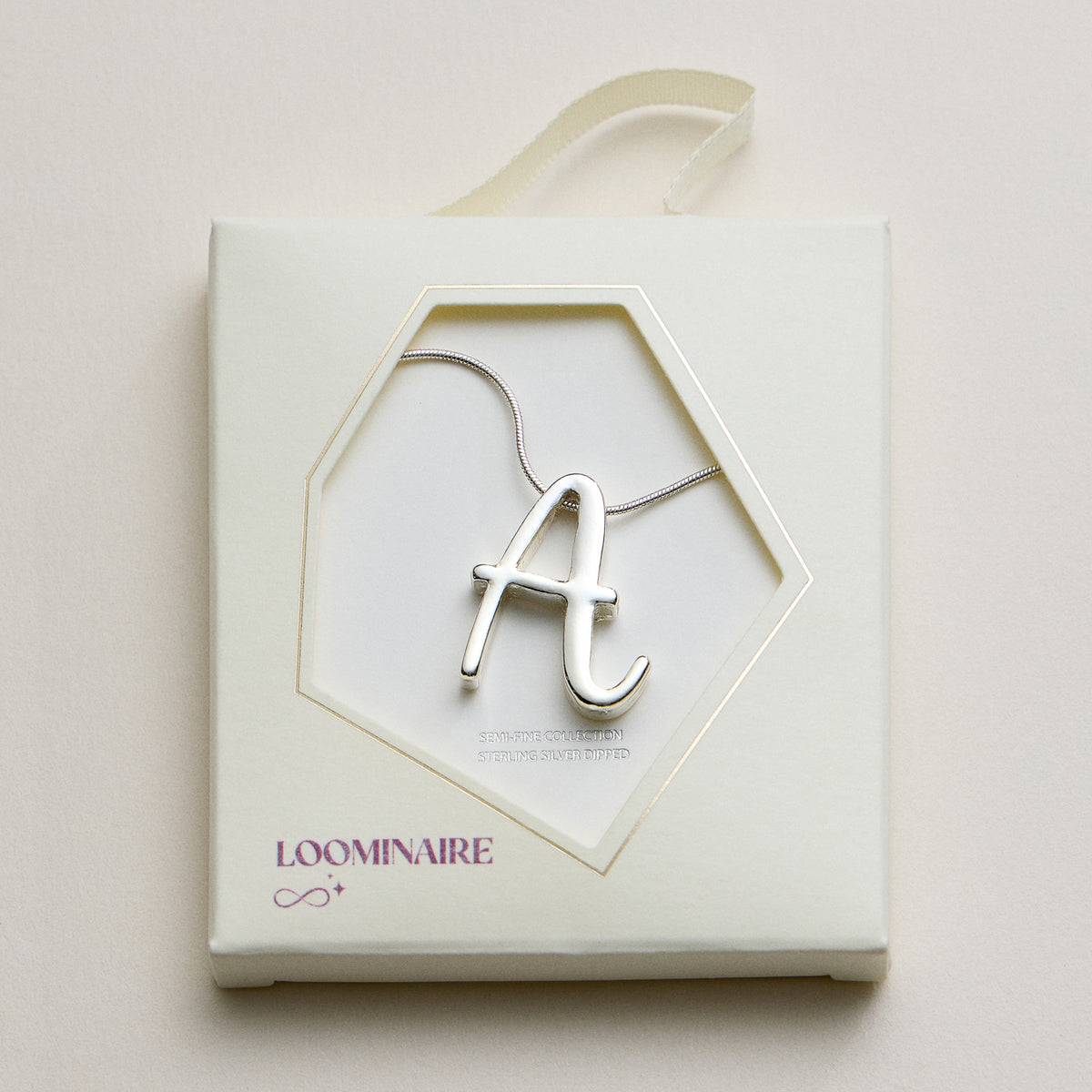Personalized Initial Letter Pendant Gold Dipped Necklace – Gold & Silver Alphabet Charm Jewelry