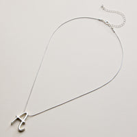 Personalized Initial Letter Pendant Gold Dipped Necklace – Gold & Silver Alphabet Charm Jewelry