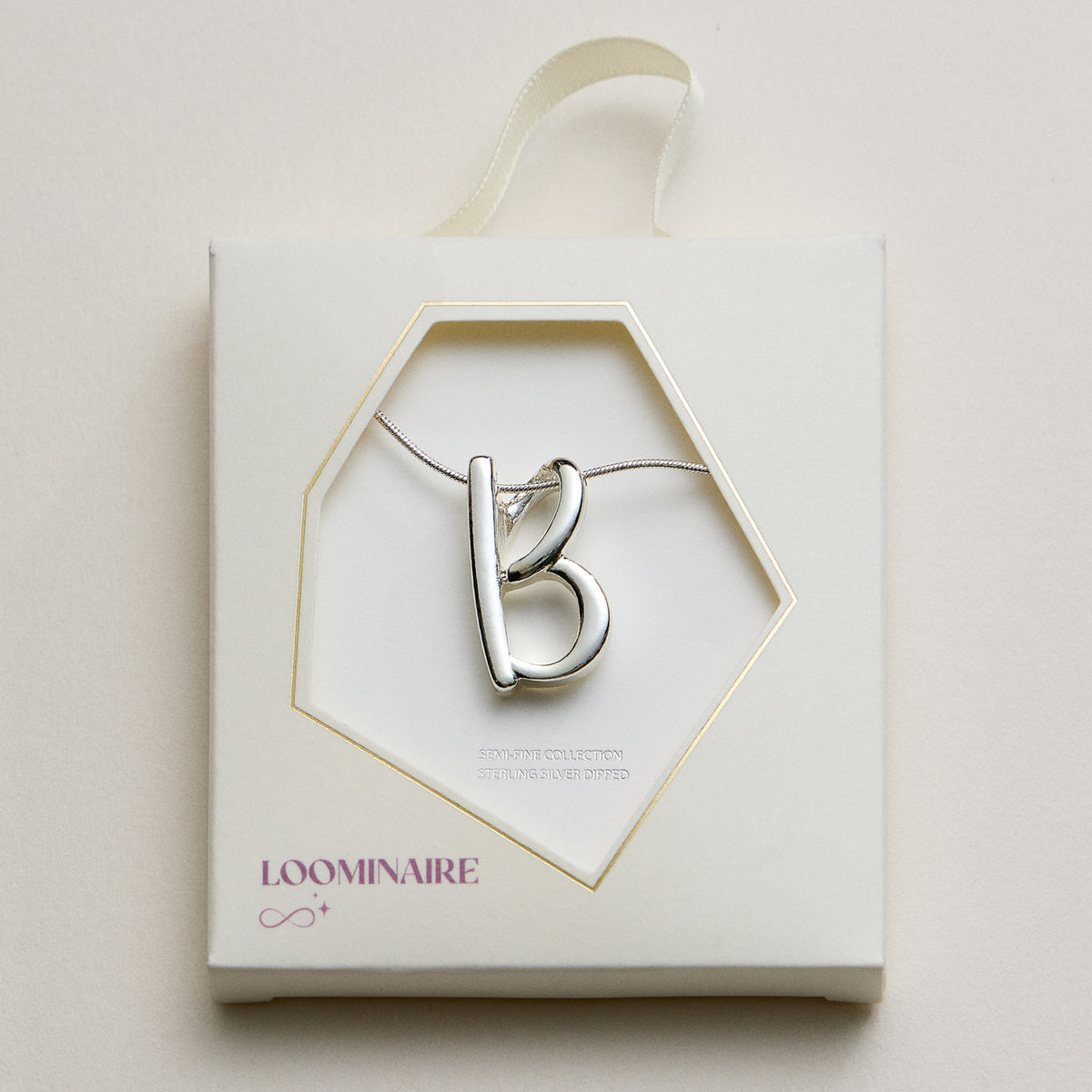 Personalized Initial Letter Pendant Gold Dipped Necklace – Gold & Silver Alphabet Charm Jewelry