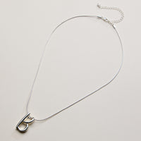 Personalized Initial Letter Pendant Gold Dipped Necklace – Gold & Silver Alphabet Charm Jewelry