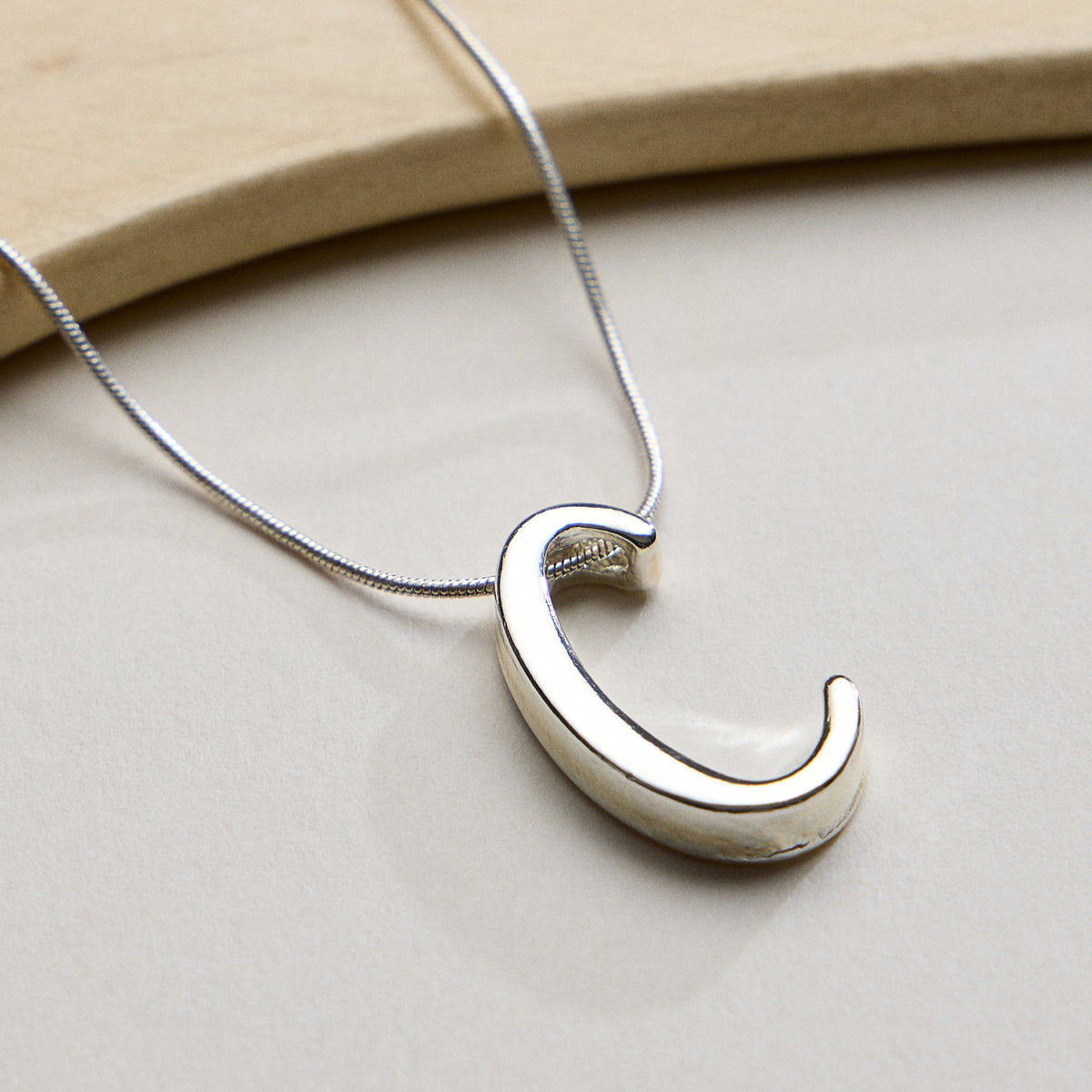 Personalized Initial Letter Pendant Gold Dipped Necklace – Gold & Silver Alphabet Charm Jewelry