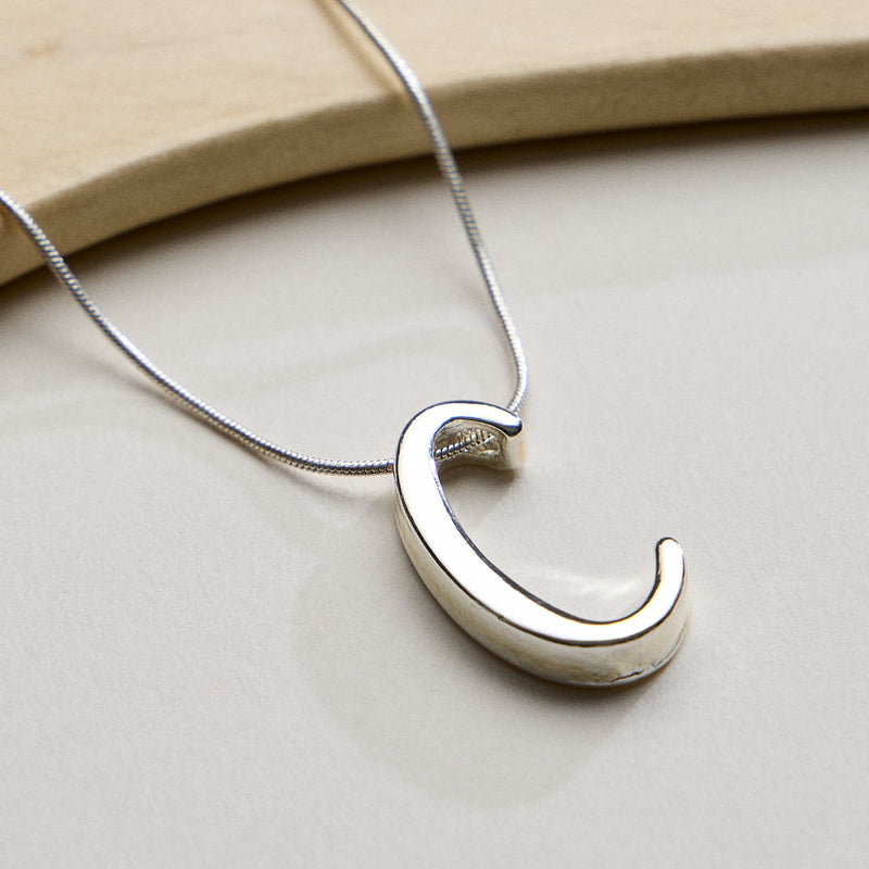 Personalized Initial Letter Pendant Gold Dipped Necklace – Gold & Silver Alphabet Charm Jewelry