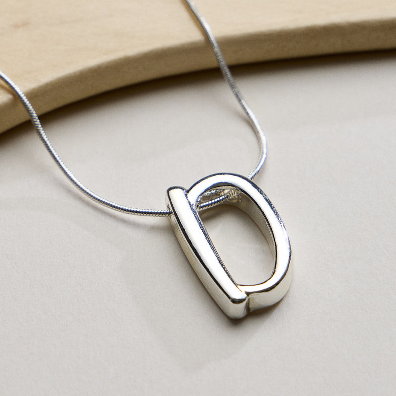 Personalized Initial Letter Pendant Gold Dipped Necklace – Gold & Silver Alphabet Charm Jewelry