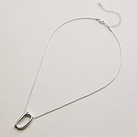 Personalized Initial Letter Pendant Gold Dipped Necklace – Gold & Silver Alphabet Charm Jewelry