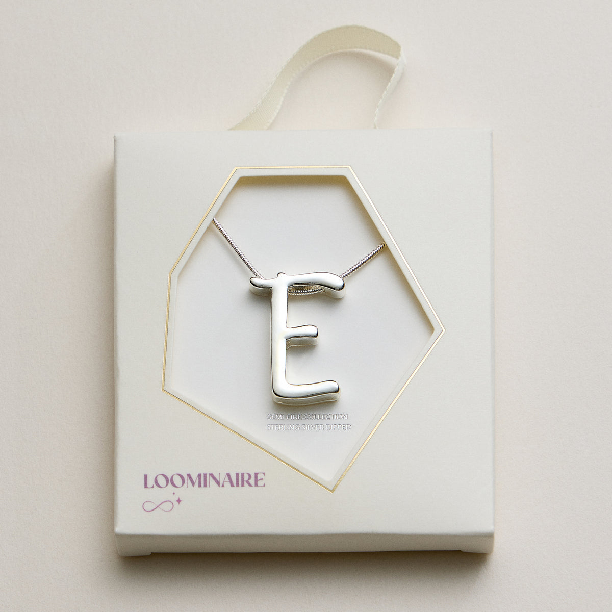 Personalized Initial Letter Pendant Gold Dipped Necklace – Gold & Silver Alphabet Charm Jewelry