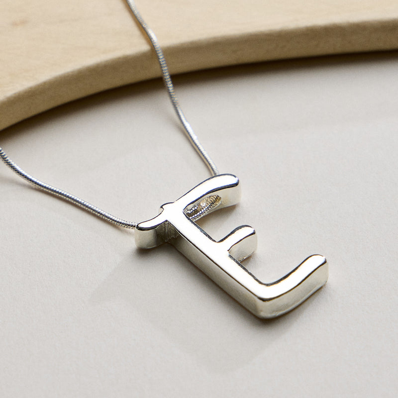 Personalized Initial Letter Pendant Gold Dipped Necklace – Gold & Silver Alphabet Charm Jewelry