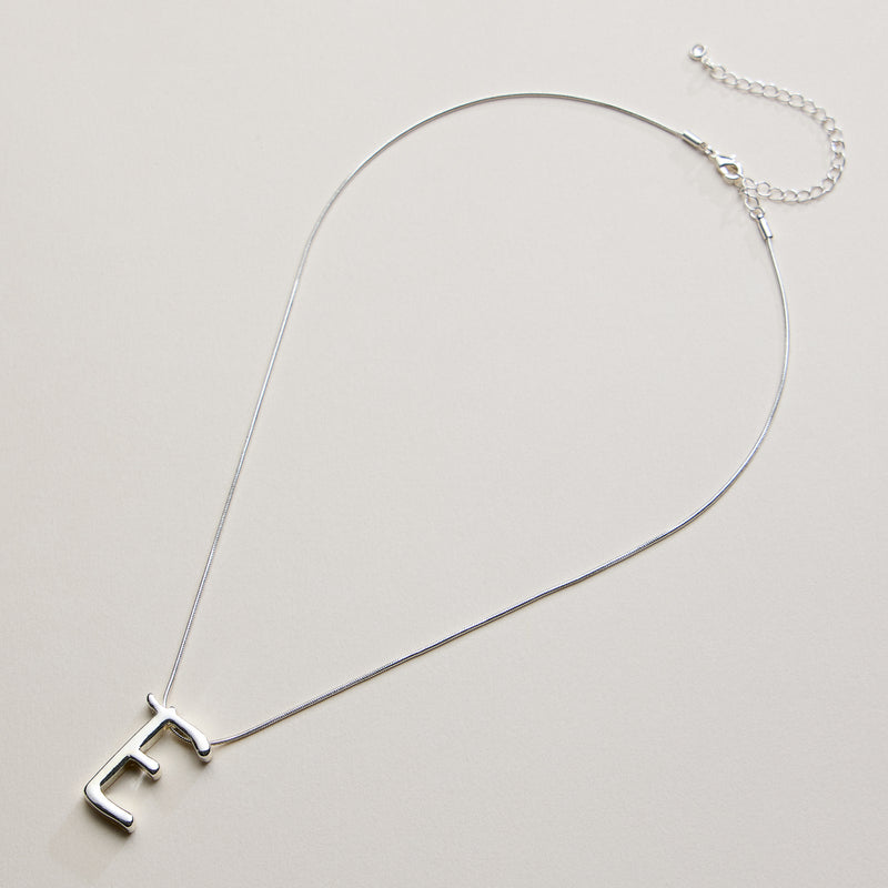 Personalized Initial Letter Pendant Gold Dipped Necklace – Gold & Silver Alphabet Charm Jewelry