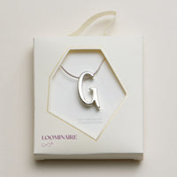 Personalized Initial Letter Pendant Gold Dipped Necklace – Gold & Silver Alphabet Charm Jewelry
