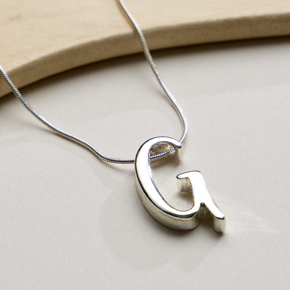 Personalized Initial Letter Pendant Gold Dipped Necklace – Gold & Silver Alphabet Charm Jewelry
