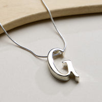 Personalized Initial Letter Pendant Gold Dipped Necklace – Gold & Silver Alphabet Charm Jewelry