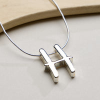 Personalized Initial Letter Pendant Gold Dipped Necklace – Gold & Silver Alphabet Charm Jewelry