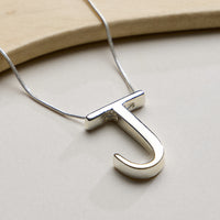 Personalized Initial Letter Pendant Gold Dipped Necklace – Gold & Silver Alphabet Charm Jewelry