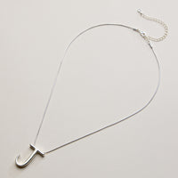 Personalized Initial Letter Pendant Gold Dipped Necklace – Gold & Silver Alphabet Charm Jewelry