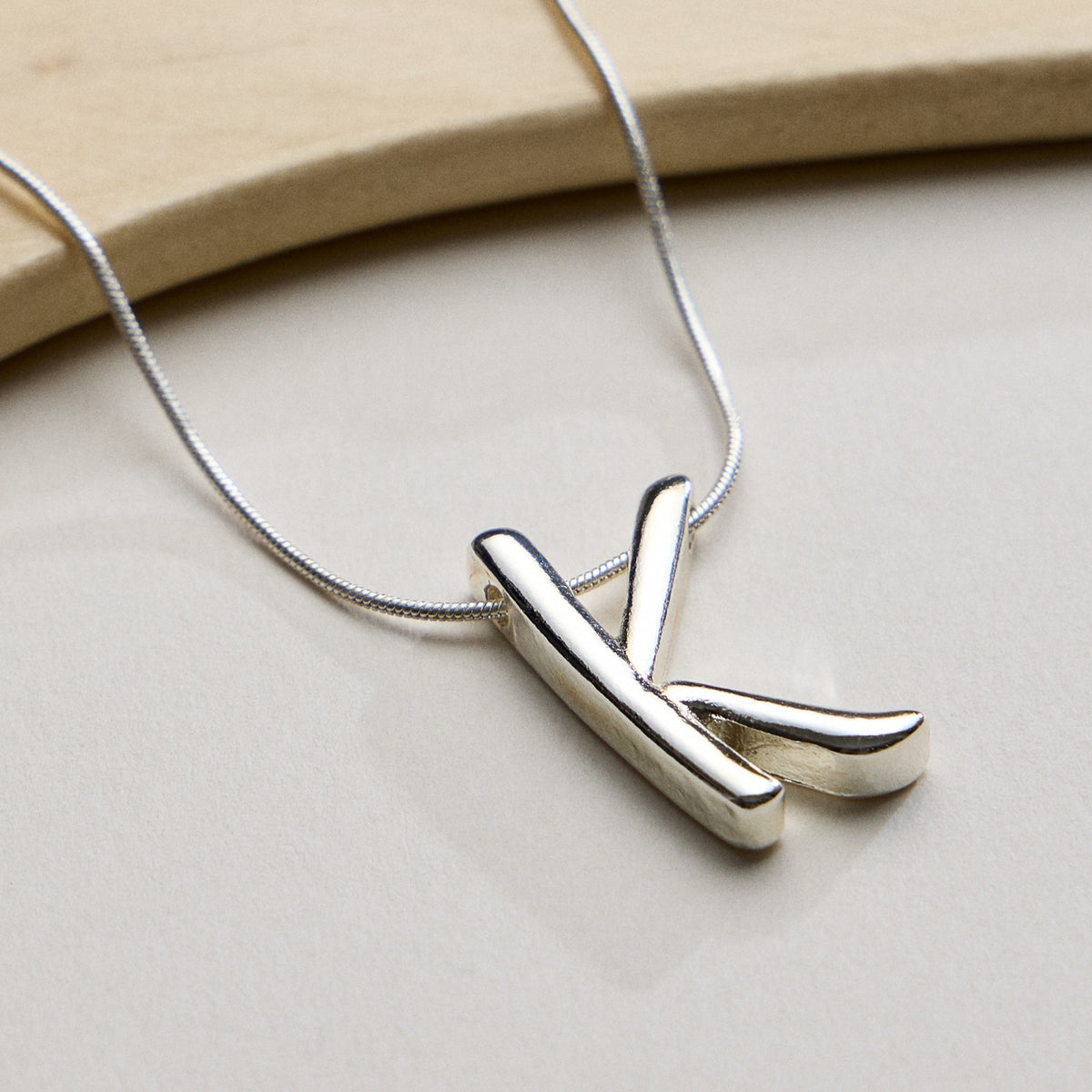 Personalized Initial Letter Pendant Gold Dipped Necklace – Gold & Silver Alphabet Charm Jewelry