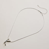 Personalized Initial Letter Pendant Gold Dipped Necklace – Gold & Silver Alphabet Charm Jewelry