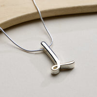 Personalized Initial Letter Pendant Gold Dipped Necklace – Gold & Silver Alphabet Charm Jewelry