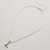 Personalized Initial Letter Pendant Gold Dipped Necklace – Gold & Silver Alphabet Charm Jewelry