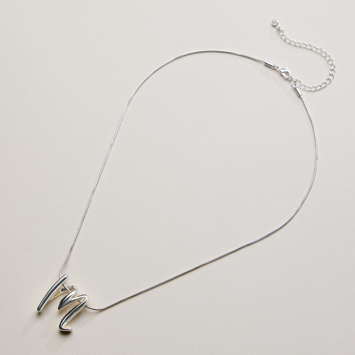 Personalized Initial Letter Pendant Gold Dipped Necklace – Gold & Silver Alphabet Charm Jewelry