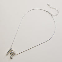 Personalized Initial Letter Pendant Gold Dipped Necklace – Gold & Silver Alphabet Charm Jewelry