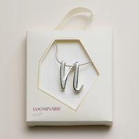 Personalized Initial Letter Pendant Gold Dipped Necklace – Gold & Silver Alphabet Charm Jewelry