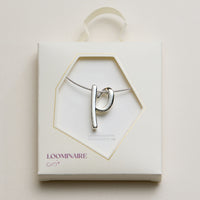 Personalized Initial Letter Pendant Gold Dipped Necklace – Gold & Silver Alphabet Charm Jewelry