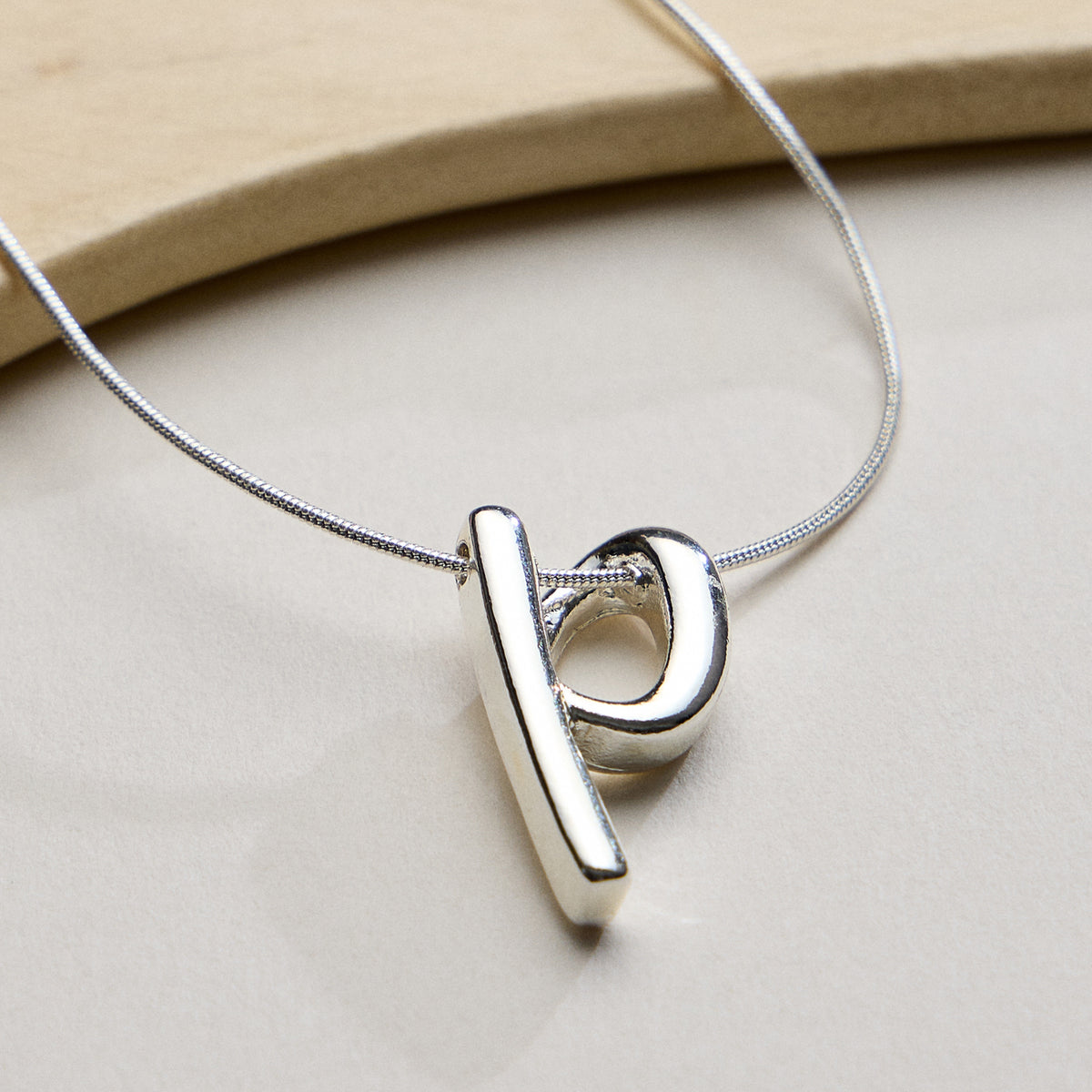 Personalized Initial Letter Pendant Gold Dipped Necklace – Gold & Silver Alphabet Charm Jewelry