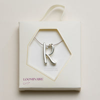 Personalized Initial Letter Pendant Gold Dipped Necklace – Gold & Silver Alphabet Charm Jewelry