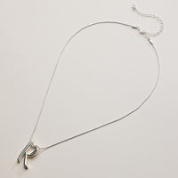 Personalized Initial Letter Pendant Gold Dipped Necklace – Gold & Silver Alphabet Charm Jewelry