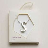 Personalized Initial Letter Pendant Gold Dipped Necklace – Gold & Silver Alphabet Charm Jewelry