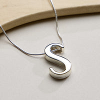 Personalized Initial Letter Pendant Gold Dipped Necklace – Gold & Silver Alphabet Charm Jewelry