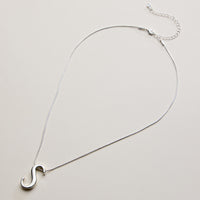 Personalized Initial Letter Pendant Gold Dipped Necklace – Gold & Silver Alphabet Charm Jewelry