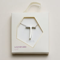 Personalized Initial Letter Pendant Gold Dipped Necklace – Gold & Silver Alphabet Charm Jewelry