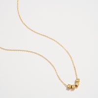 Gold Dipped LOVE Cube Letter Necklace – Minimalist Chain Pendant, Semi-Fine Jewelry