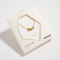Gold Dipped LOVE Cube Letter Necklace – Minimalist Chain Pendant, Semi-Fine Jewelry
