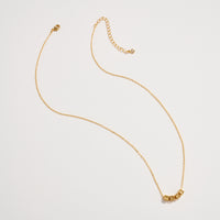 Gold Dipped MAMA Cube Letter Necklace – Minimalist Chain Pendant, Semi-Fine Jewelry
