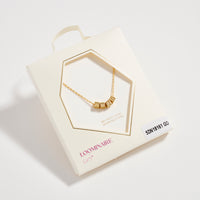 Gold Dipped WIFE Cube Letter Necklace – Minimalist Chain Pendant, Semi-Fine Jewelry