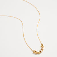 Gold Dipped “Blessed” Cube Letter Necklace – Adjustable 18K Gold Dipped Inspirational Pendant Necklace