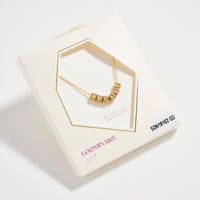 Gold Dipped “Blessed” Cube Letter Necklace – Adjustable 18K Gold Dipped Inspirational Pendant Necklace