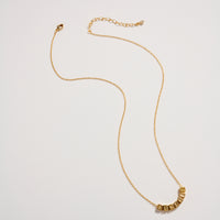 Gold Dipped BESTIES Cube Letter Necklace – Minimalist Chain Pendant, Semi-Fine Jewelry