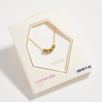 Gold Dipped FAITH Cube Letter Necklace – Minimalist Chain Pendant, Semi-Fine Jewelry