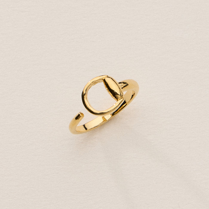 Minimalistic Open Circle Ring - 18K Gold Dipped