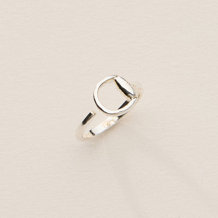 Minimalistic Open Circle Ring - 18K Gold Dipped