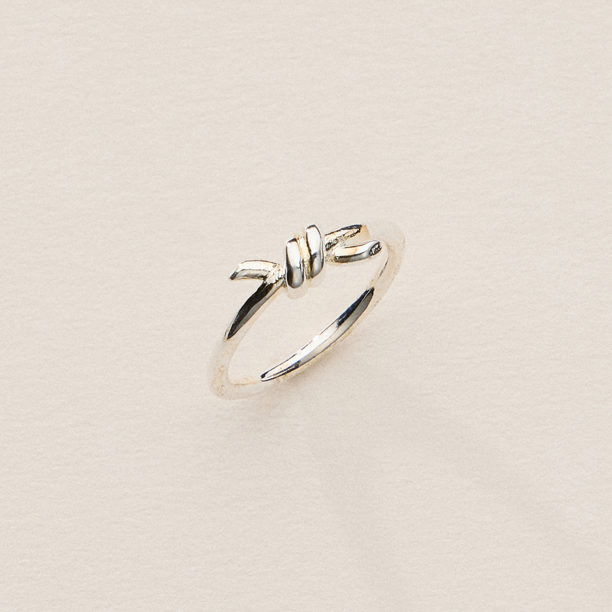 Gold Knot Ring Minimalist Design - 18K Gold Dipped
