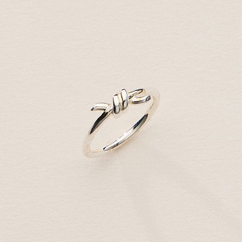 Gold Knot Ring Minimalist Design - 18K Gold Dipped