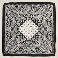 Paisley Bandana Scarf – Silk Texture Square Handkerchief for Men & Women