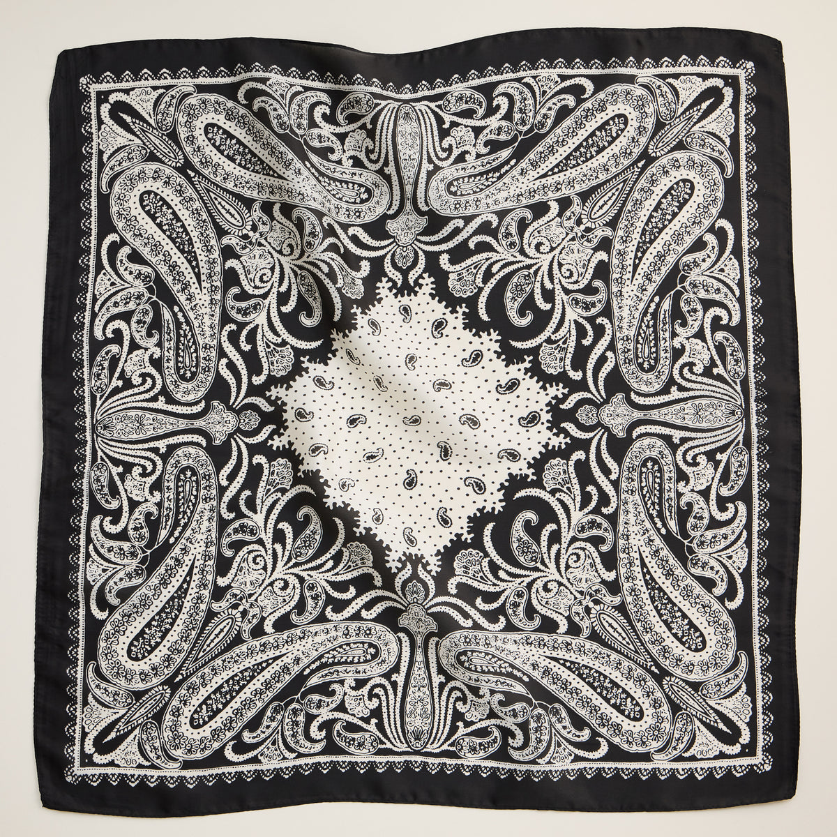 Paisley Bandana Scarf – Silk Texture Square Handkerchief for Men & Women